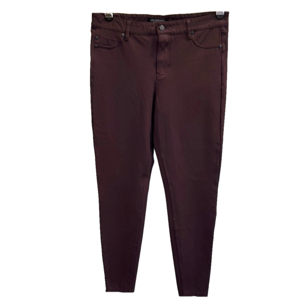 Liverpool Dark Burgundy Skinny Jeans, size 10